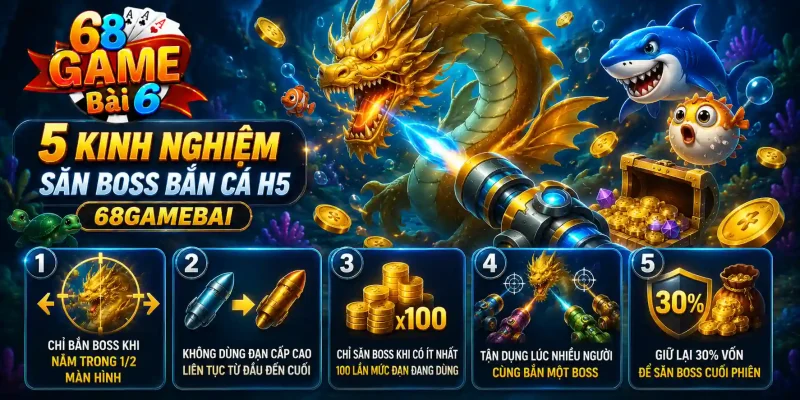 Bật mí 5 kinh nghiệm săn boss bắn cá H5 68gamebai thực chiến