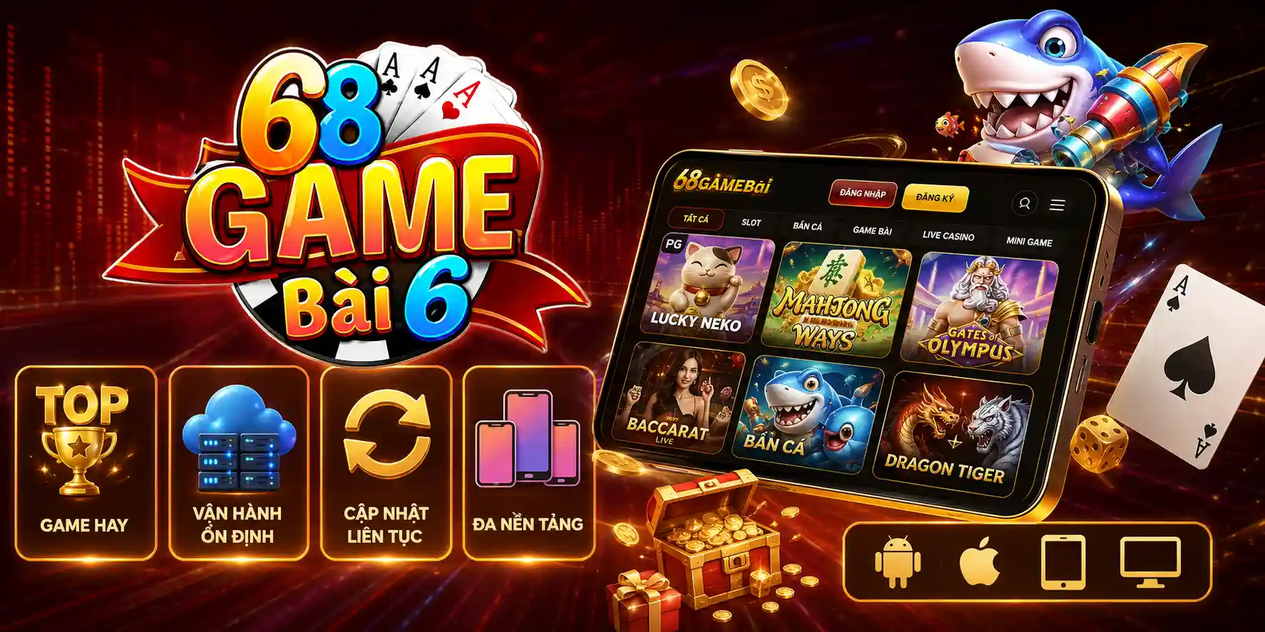 Những điểm nổi bật làm nên sức hút của kho game 68GameBai